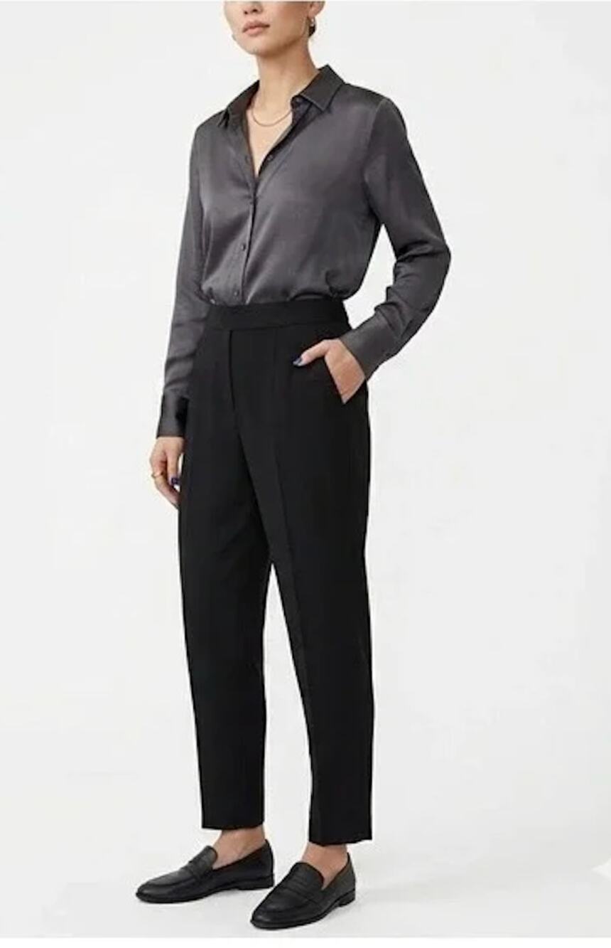 Aritzia Babaton Black High Rise Trousers Pants Size 10
